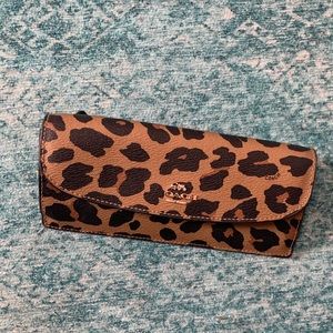 Ocelot/Leopard Coach Envelope Wallet
